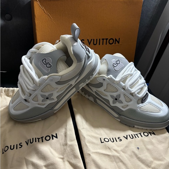 White and Gray Sneakers Men size 9